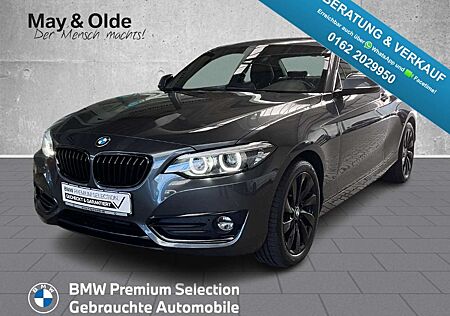 BMW 218 i Coupe Sport Line LED Navi Klima HiFi Glasdach Sp