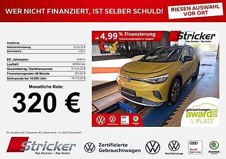 VW ID.4 Volkswagen 1st 150/77 320,-ohne Anzahlung AHK Kamera Wärmepu