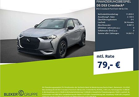 DS Automobiles DS 3 Crossback PureTech 100 So Chic