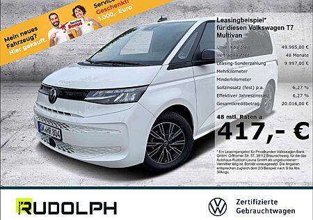 VW T7 Multivan Volkswagen Basis KÜ 2.0 TDI DSG 7-Sitzer Kamera LED BT SHZ Kl