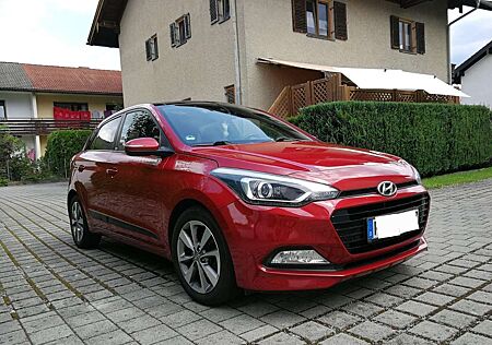 Hyundai i20 blue 1.0 T-GDI Passion, Panorama-Glasschiebedach