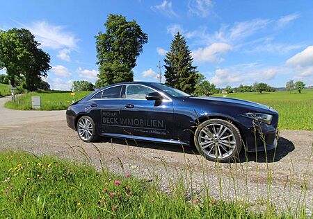 Mercedes-Benz CLS 350 d 4Matic 9G-TRONIC Avantgarde, Blau-Metalic - Vollleder beige
