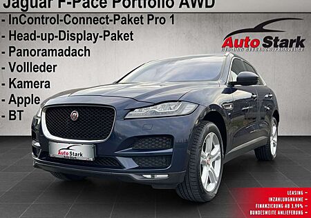 Jaguar F-Pace Portfolio AWD°HuD°Kamera°ACC°Leder°Pano°Apple°BT°