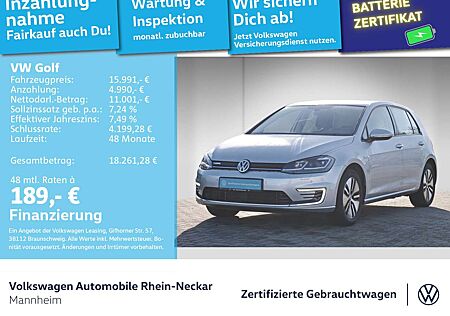 VW Golf Volkswagen e- VII 100kW Navi PDC LED uvm