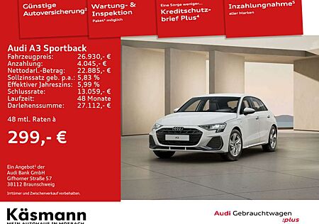 Audi A3 S line 40TFSIe 2xS line AHK TWA