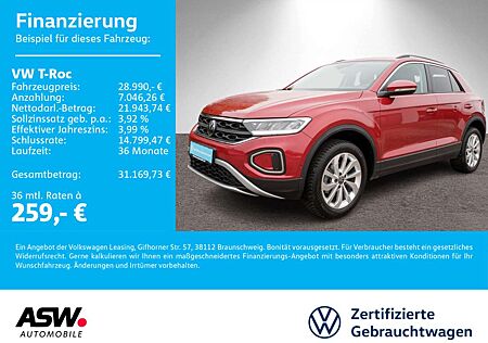 VW T-Roc Volkswagen Life 1.5 TSI LED Navi PDC SHZ VC Stdhzg