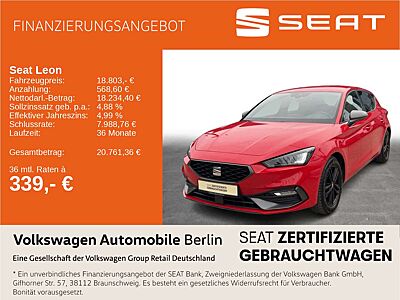 SEAT Leon 1.0 eTSI DSG FR Navi LED SHZ ACC PDC