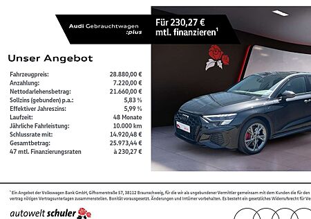 Audi A3 Sportback 45 1.4 TFSI e S-tronic S-line Matrix-LE