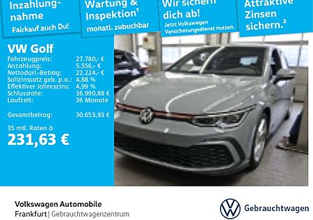VW Golf GTI Volkswagen Golf VIII 2.0 TSI DSG GTI Navi LEDPlus DAB+ Fron