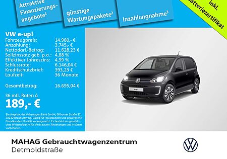 VW e-up! Volkswagen e-up! Style "Plus" CCS Maps+More Klima Sitzhz 1-