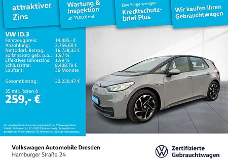 VW ID.3 Volkswagen Pure Performance LED APP KAM ACC KEYLESS