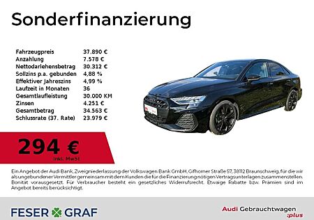 Audi A3 Limousine 35 TFSI S line Navi+/VC+/Kamera/SHZ/ACC