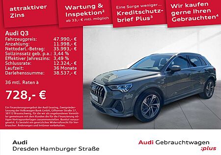Audi Q3 40TFSI S line quat. Matrix Pano Standhz. AHZV