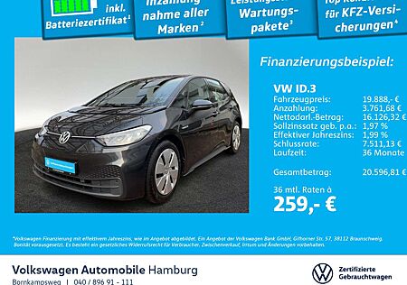 VW ID.3 Volkswagen Pro Performance Life Navi Sitzhzg LED
