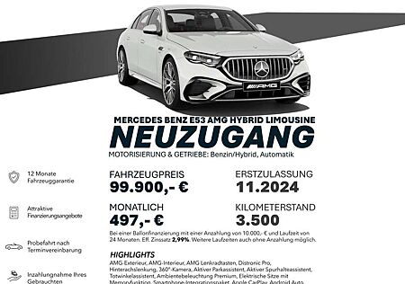 Mercedes-Benz E 53 AMG HYBRID/DISTRO/360°/MEMORY/HINTERACHSLEN
