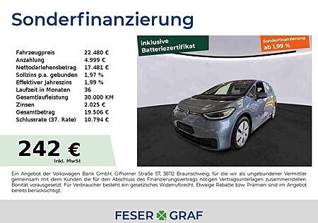 VW ID.3 Volkswagen Pro 150kW Tech 62 kWh AHK Kamera HUD Pano