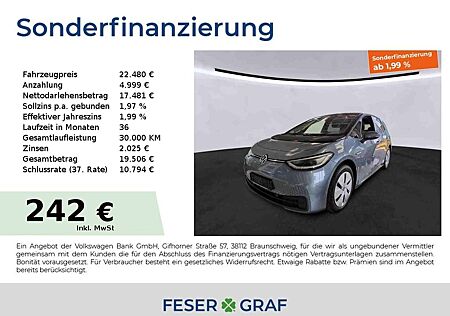 VW ID.3 Volkswagen Pro 150kW Tech 62 kWh AHK Kamera HUD Pano
