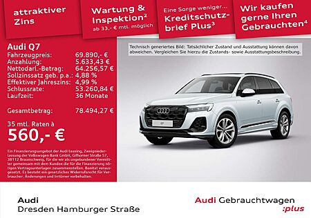 Audi Q7 55 TFSI S line quat. Matrix Pano AHZV 7-Sitze