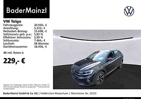VW Taigo Volkswagen 1.0 TSI Style AHK Navi SHZ Kamera Virtual