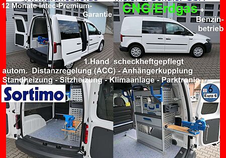 VW Caddy Volkswagen 1,4 NGT Erdgas+Benzin SORTIMO Stand+Sitzheizung 1H