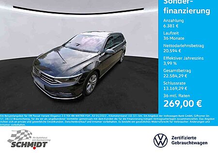 VW Passat Variant Volkswagen Elegance 2.0 TDI 4M MATRIX FSH