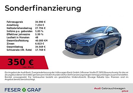 Audi A3 S-line 35 TFSI S-tronic LED/Navi+/SHZ/Kamera/ACC