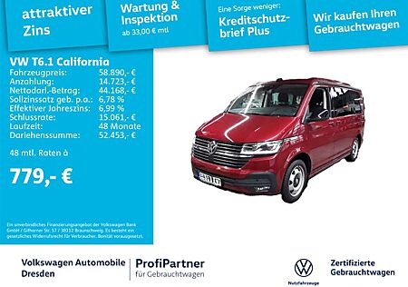 VW T6 Volkswagen .1 California Beach 4M DSG NAV LED STH AHZV