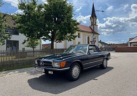 Mercedes-Benz SL 280 R 107,deutsches Auto,dkl-blau/Leder creme