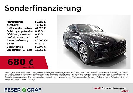 Audi Q8 55 TFSI e 3x S Line AHK,B&O,Leder,Kameras,HUD Nach