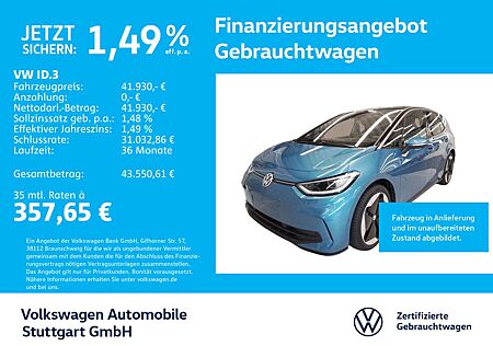 VW ID.3 Volkswagen Pro S Navi AHK Kamera P-Dach Standheizung