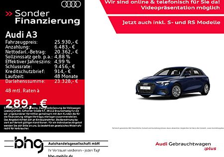 Audi A3 40 TFSIe Sportback S tronic