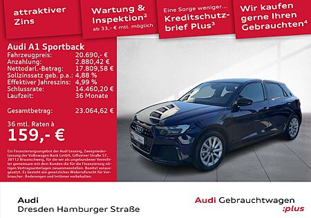 Audi A1 gebraucht kaufen Audi A1 25 TFSI Advanced LED Navi S tronic