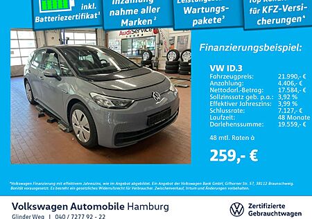 VW ID.3 Volkswagen Pro AppConnect Navi Rückfahkamera Head-up-D