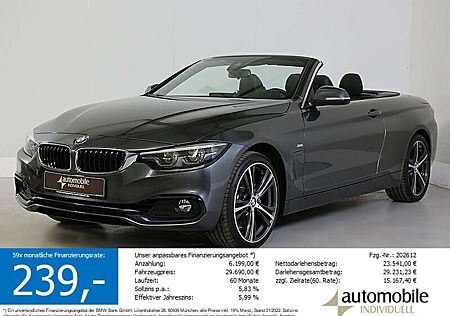 BMW 430 i xDr. Cabrio Sport Line LED Navi H&K HuD DAB