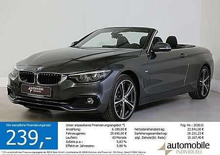 BMW 430 i xDr. Cabrio Sport Line LED Navi H&K HuD DAB