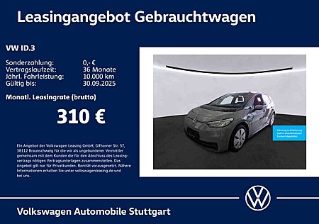 VW ID.3 Volkswagen Pro Navi Kamera Stdhzg LED ACC