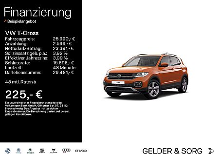 VW T-Cross Volkswagen Style 1.0 TSI RFK*Navi*DAB+*AHK*Digital
