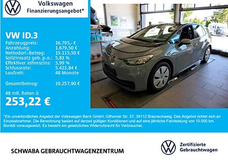 VW ID.3 Volkswagen Pure Performance *LED*NAVI*SPUR*FRONT*8fach