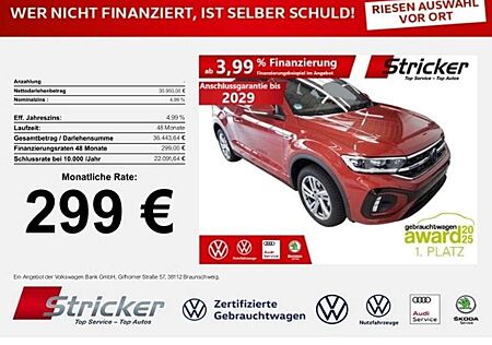 VW T-Roc Volkswagen Cabriolet R-Line 1.5TSI 299,-ohne Anzahlung Navi