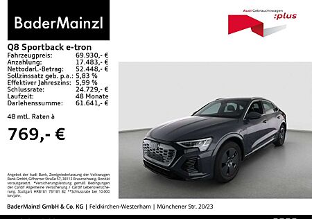 Audi Q8 e-tron Sportback 55 quattro S line AHK Matrix