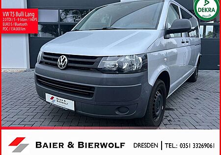 VW T5 Transporter Volkswagen Lang 5 - 9 Sitzer Klima AHK PDC