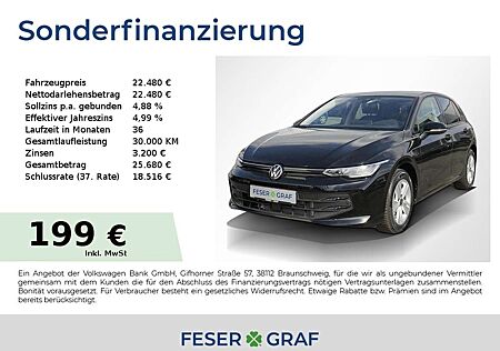 VW Golf Volkswagen VIII LIFE 1.5TSI 85KW 6-Gang ACC HeadUP