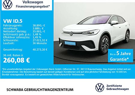 VW ID.5 Volkswagen Pro *Wärmep.*ACC*AHK*MATRIX*LANE*FRONT*19''