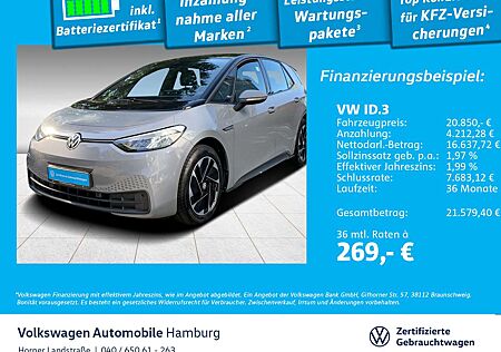 VW ID.3 Volkswagen Pro Life ACC Navi Sitzheizung CarPlay PDC