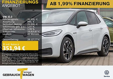 VW ID.3 Volkswagen PRO PERFORMANCE IQ.LIGHT NAVI LM18 WÄRMEPUM