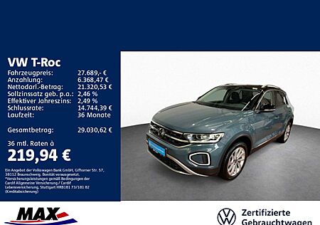 VW T-Roc Volkswagen 1.5 TSI DSG STYLE LED+AHK+ACC+NAVI+