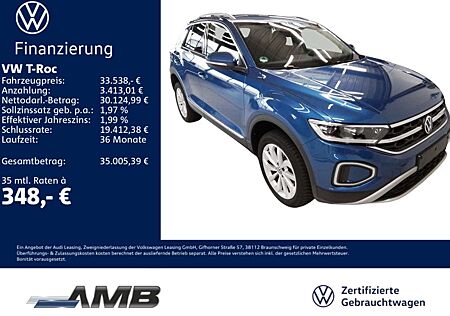 VW T-Roc Volkswagen Style 2.0 TDI DSG/AHK/Standhzg/RFK/07.29Ga