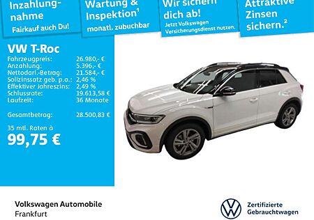 VW T-Roc Volkswagen 1.0 TSI R-Line Navi IQ.Light DAB+ FrontAss