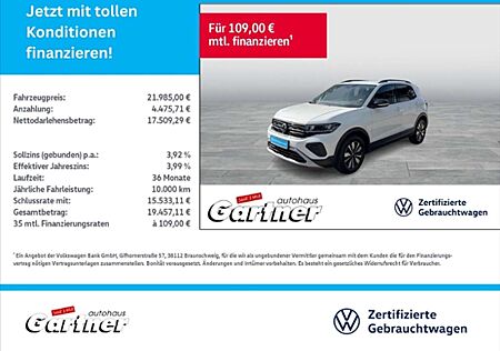 Volkswagen T-Cross GOAL 1.0 TSI NAVI DAB+LED SHZG PDC KLIMA LED ALU