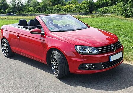VW Eos Volkswagen 2.0 TSI DSG-211PS-Exclusive-Rot "Black Style"